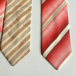 2. Cerutti 1886 striped all silk / soie ties made in France 🇫🇷
